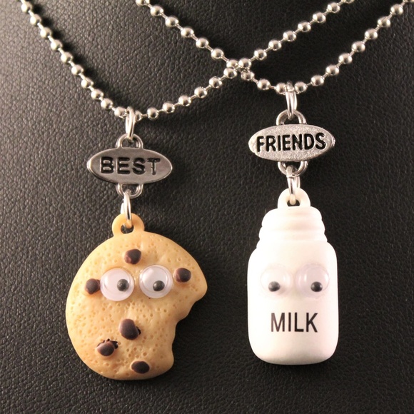 Milk and Cookies Jewelry - Alloy/Acrylic Best Friends Milk and Cookies Chains